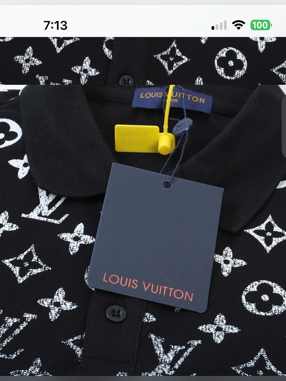 Louis Vuitton Black and White Monogram Fade Polo - Picture 3 of 5
